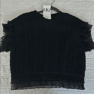NWT Cable knit S/S sweater by Zara